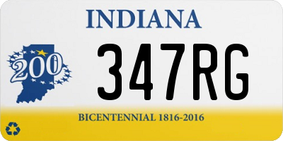 IN license plate 347RG