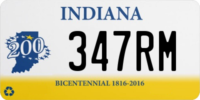 IN license plate 347RM