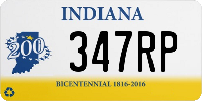 IN license plate 347RP