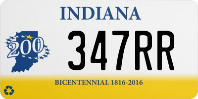 IN license plate 347RR