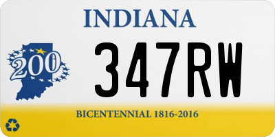 IN license plate 347RW