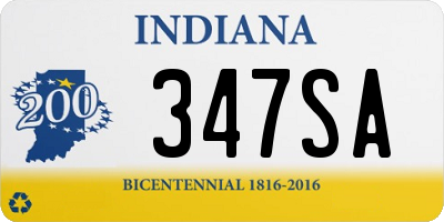 IN license plate 347SA