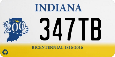 IN license plate 347TB