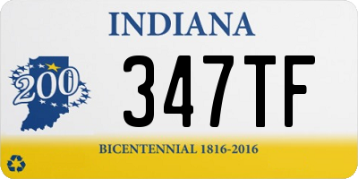 IN license plate 347TF