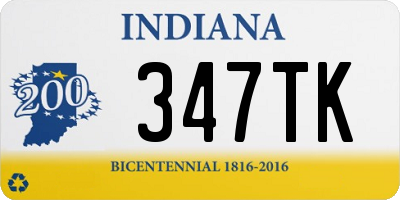 IN license plate 347TK