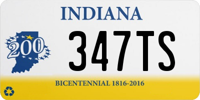 IN license plate 347TS