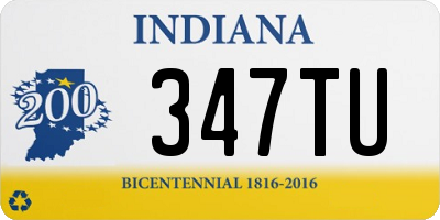 IN license plate 347TU