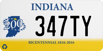 IN license plate 347TY