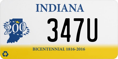 IN license plate 347U