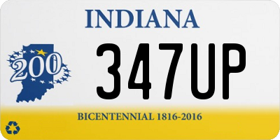 IN license plate 347UP