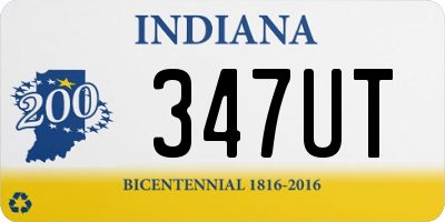 IN license plate 347UT