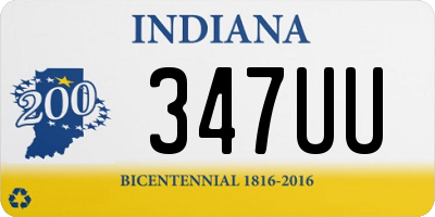 IN license plate 347UU