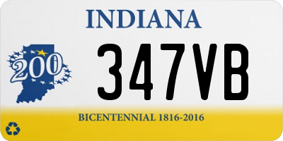 IN license plate 347VB