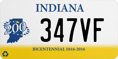 IN license plate 347VF
