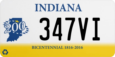 IN license plate 347VI