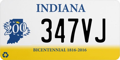 IN license plate 347VJ