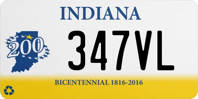 IN license plate 347VL