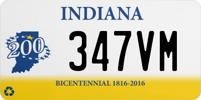 IN license plate 347VM