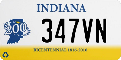 IN license plate 347VN