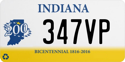 IN license plate 347VP