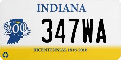 IN license plate 347WA