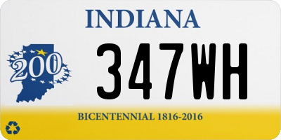 IN license plate 347WH