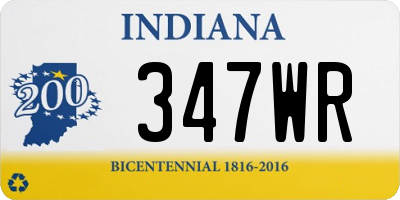 IN license plate 347WR