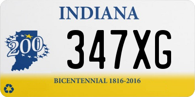 IN license plate 347XG