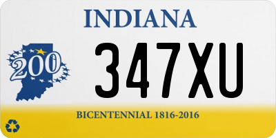 IN license plate 347XU