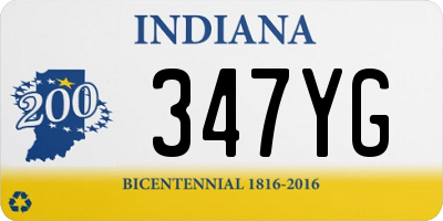 IN license plate 347YG