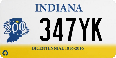 IN license plate 347YK