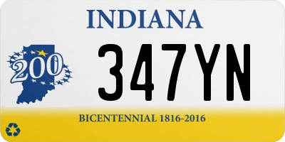 IN license plate 347YN