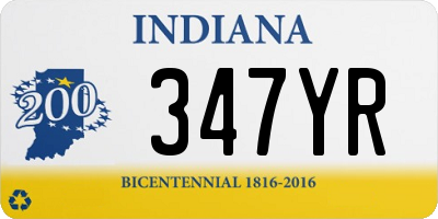 IN license plate 347YR