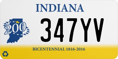 IN license plate 347YV