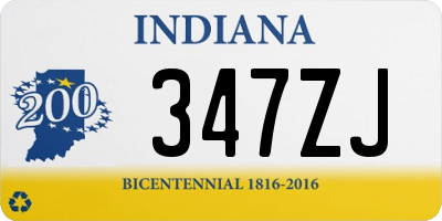 IN license plate 347ZJ