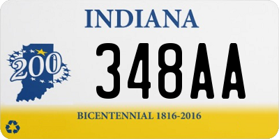 IN license plate 348AA