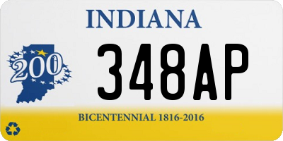 IN license plate 348AP