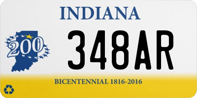 IN license plate 348AR