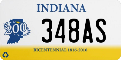 IN license plate 348AS