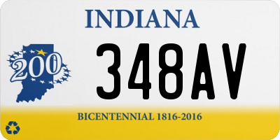 IN license plate 348AV