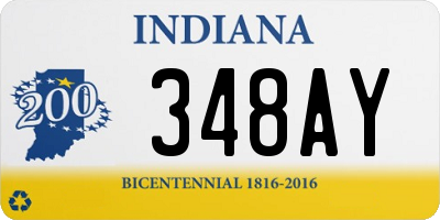 IN license plate 348AY