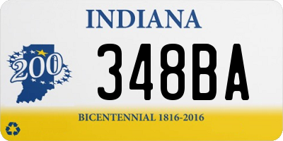 IN license plate 348BA