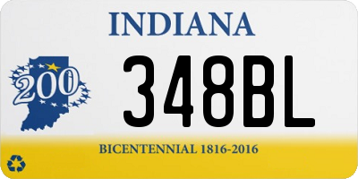 IN license plate 348BL