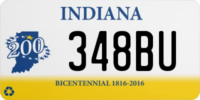 IN license plate 348BU