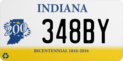 IN license plate 348BY