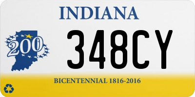 IN license plate 348CY