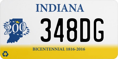 IN license plate 348DG