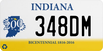 IN license plate 348DM