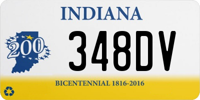 IN license plate 348DV