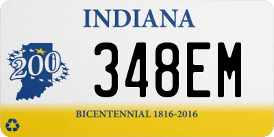 IN license plate 348EM